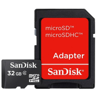 Cartão de Memória Micro SD Sandisk - 32GB com Adaptador SD SDHC